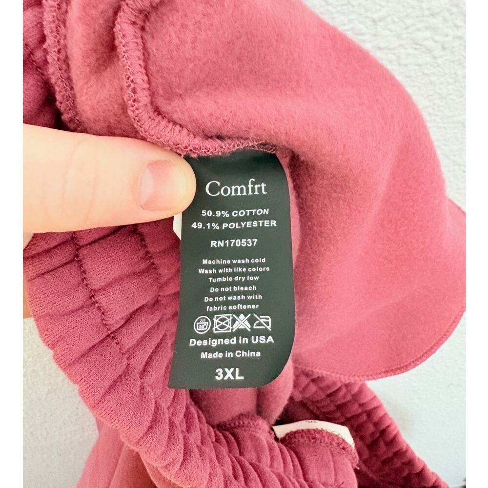 Comfrt Minimalist Sweatpants Berry 3XL Lounge - Picture 6 of 6